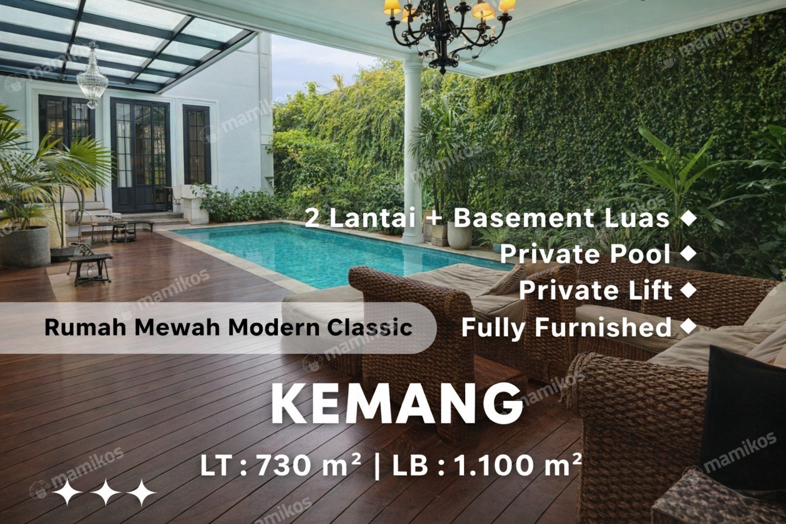 Rumah Sertifikat SHM 6 Kamar Tidur 6 Kamar Mandi Kemang Jakarta Selatan