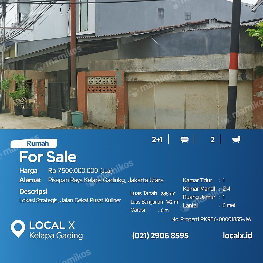 Rumah Sertifikat SHM 2 Kamar Tidur 1 Kamar Mandi Kelapa Gading Jakarta Utara - Photo 2