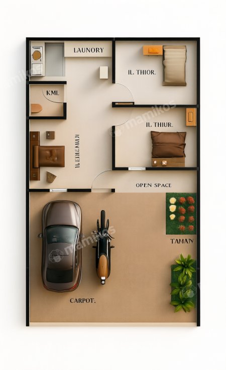 Rumah Sertifikat SHM 2 Kamar Tidur 1 Kamar Mandi Sleman Yogyakarta - Photo 2