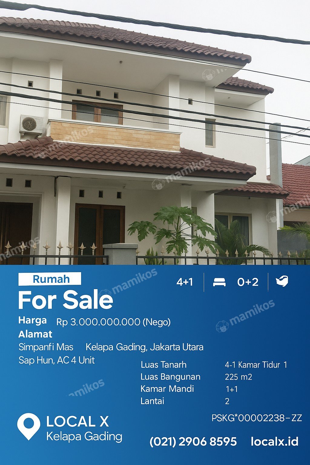 Rumah Sertifikat SHM 4 Kamar Tidur 4 Kamar Mandi Kelapa Gading Jakarta Utara - Photo 2