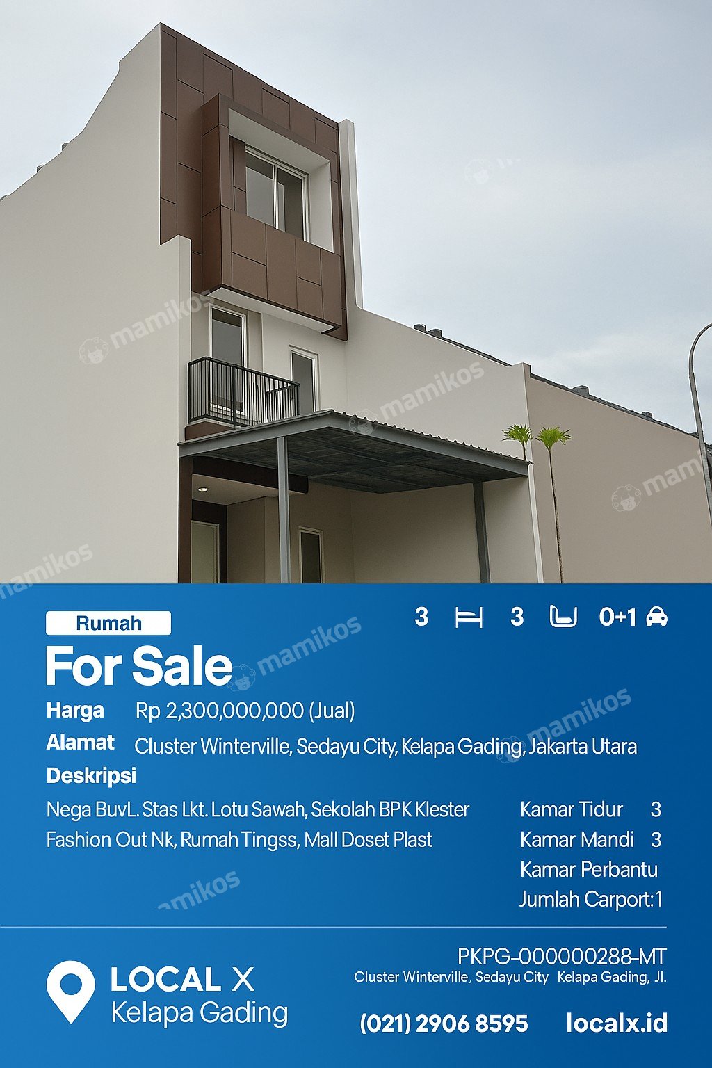 Rumah Sertifikat PPJB 3 Kamar Tidur 3 Kamar Mandi Kelapa Gading Jakarta Utara - Photo 2