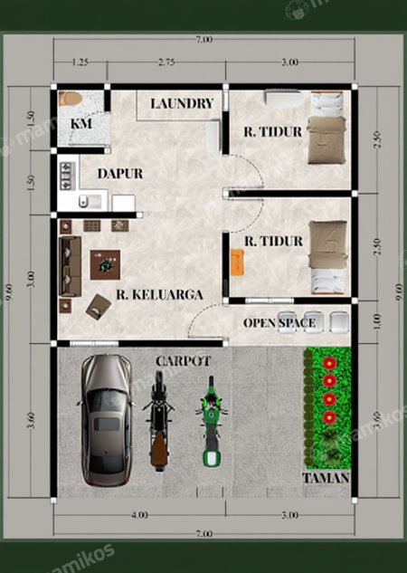 Rumah Sertifikat SHM 2 Kamar Tidur 1 Kamar Mandi Sleman Yogyakarta - Photo 3
