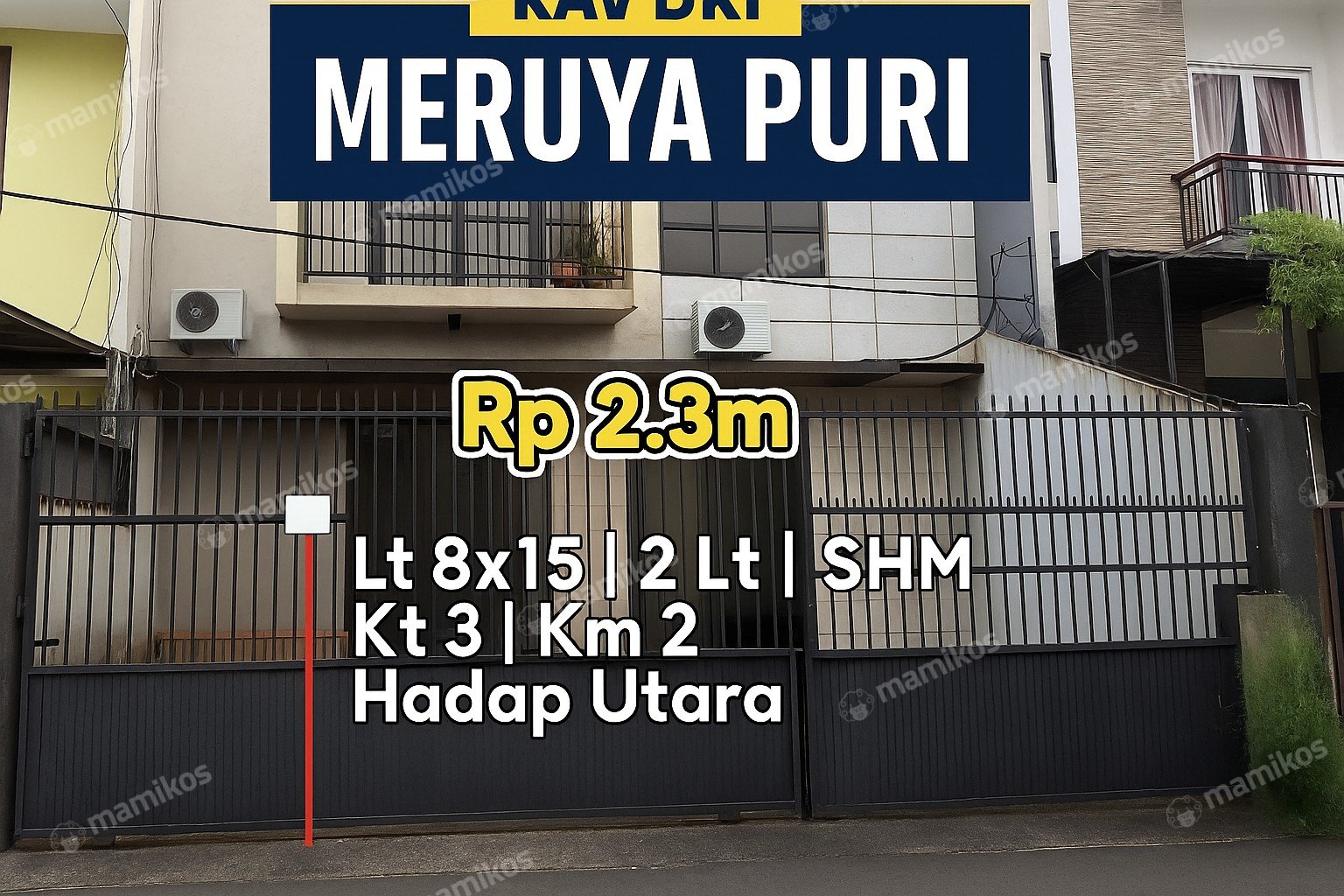 Rumah Sertifikat SHM 3 Kamar Tidur 2 Kamar Mandi Meruya Jakarta Barat
