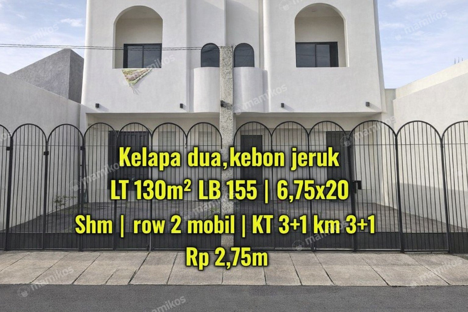 Rumah Sertifikat SHM 3 Kamar Tidur 3 Kamar Mandi Kelapa Dua Jakarta Barat