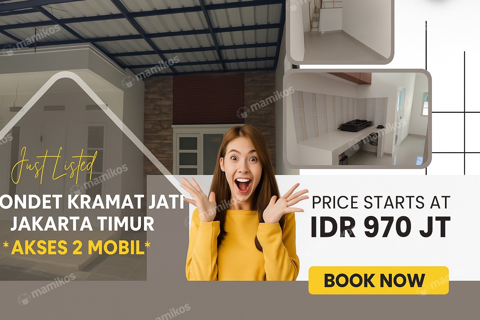 Rumah Sertifikat SHM 2 Kamar Tidur 1 Kamar Mandi Kramat Jati Jakarta Timur