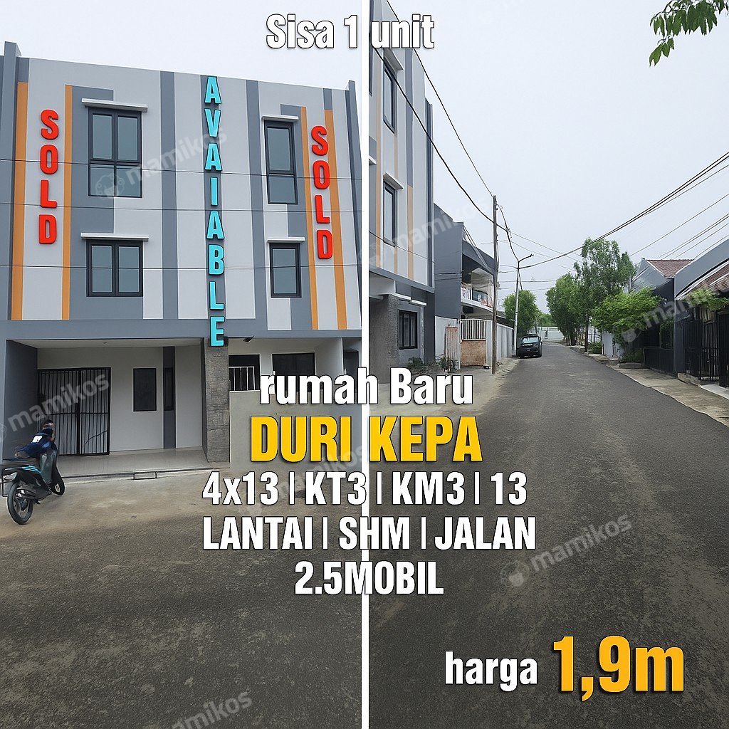 Rumah Sertifikat SHM 3 Kamar Tidur 3 Kamar Mandi Duri Kepa Jakarta Barat - Photo 2