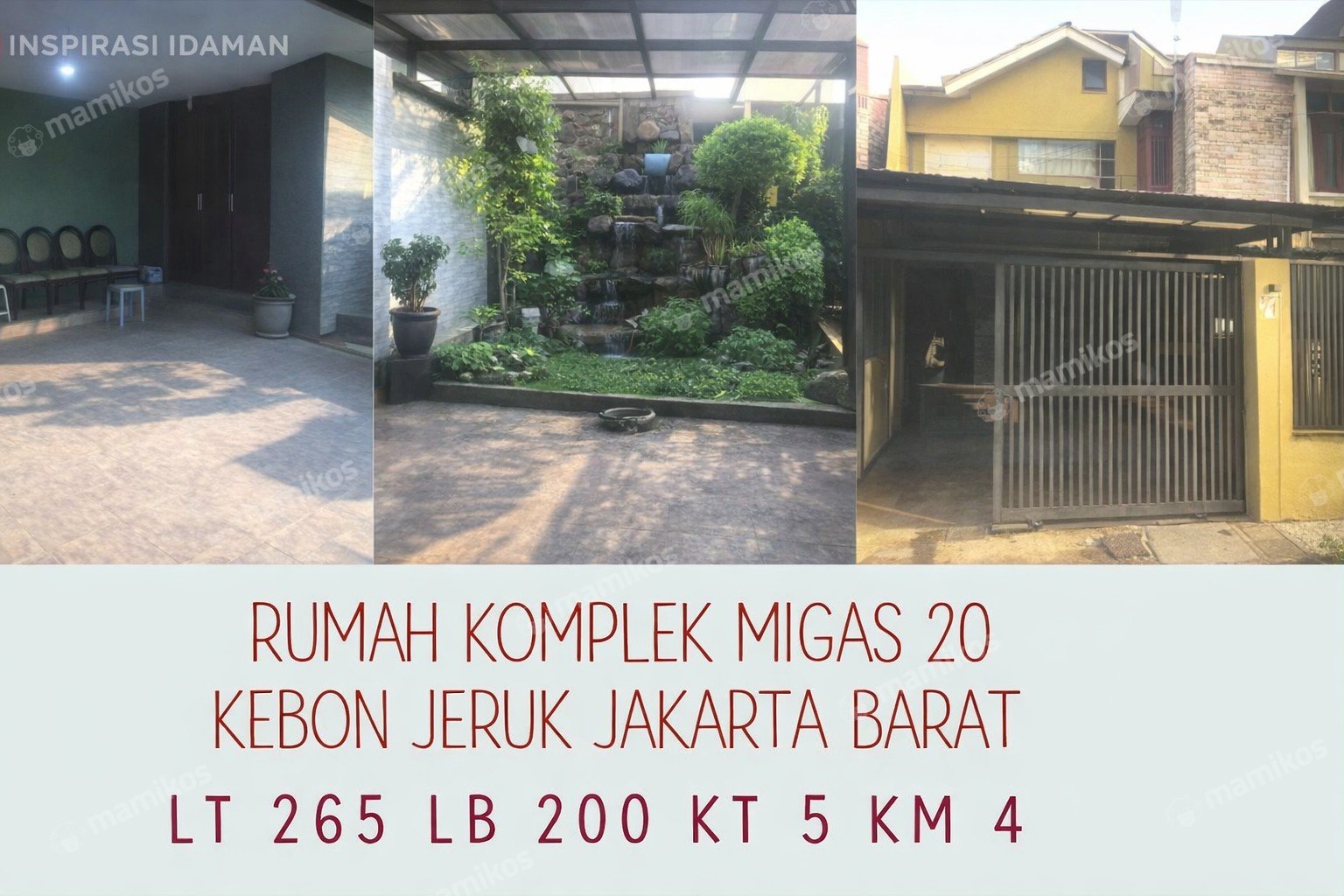 Rumah 5KT 4KM Kebon Jeruk Jakarta Barat