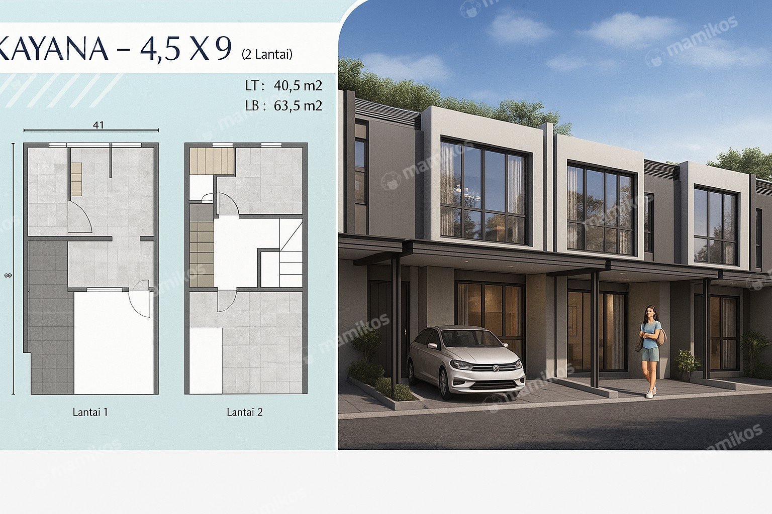 Rumah 2 Kamar Tidur 1 Kamar Mandi 2 Lantai Pantai Indah Kapuk 2 Jakarta Utara - Photo 2