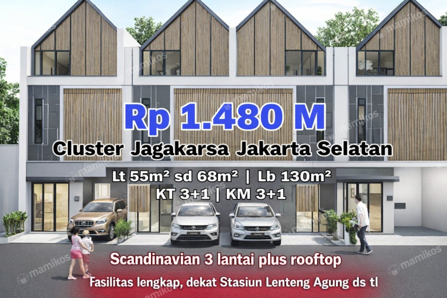 Rumah Sertifikat SHM 4 Kamar Tidur 4 Kamar Mandi Jagakarsa Jakarta Selatan
