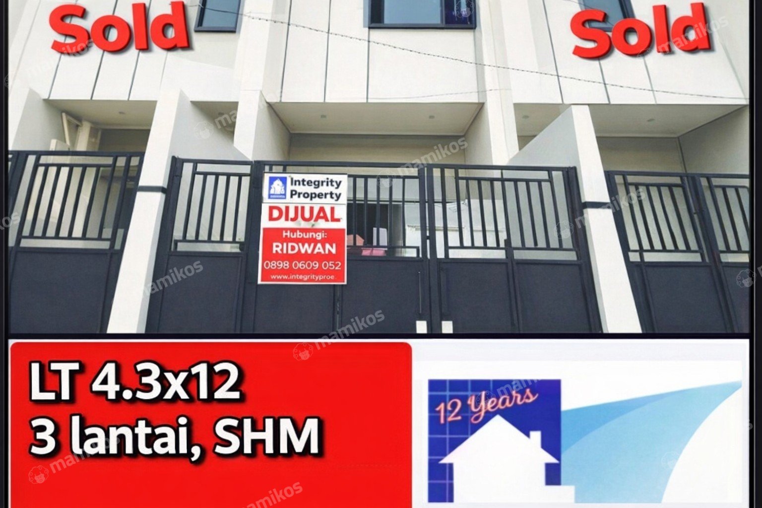 Rumah Baru Sertifikat SHM 3 Kamar Tidur Jelambar Jakarta Barat