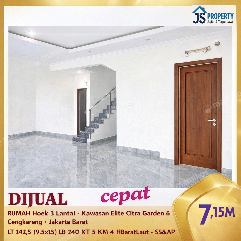 Rumah Sertifikat SHM 4 Kamar Tidur 3 Kamar Mandi Cengkareng Jakarta Barat - Photo 2
