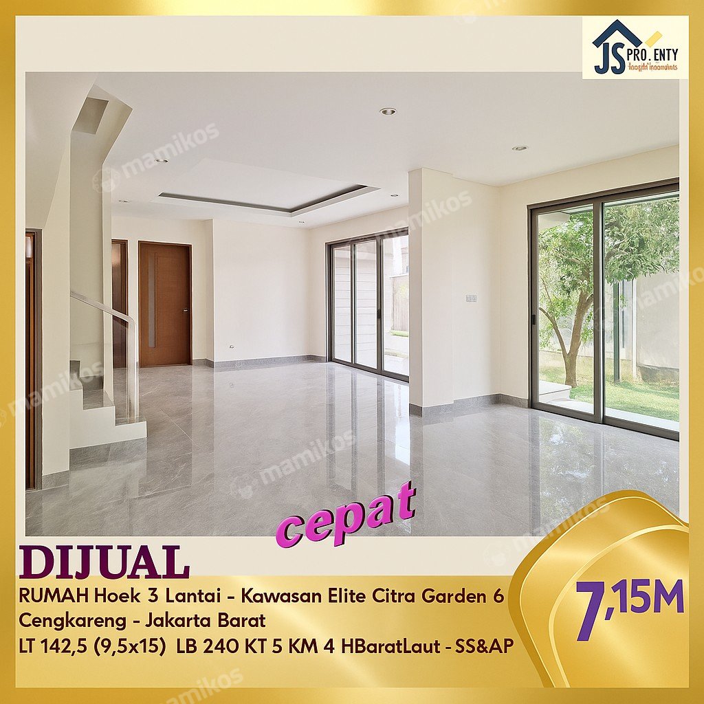 Rumah Sertifikat SHM 4 Kamar Tidur 3 Kamar Mandi Cengkareng Jakarta Barat - Photo 3