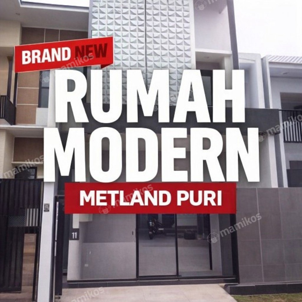 Rumah Sertifikat SHM 3 Kamar Tidur 3 Kamar Mandi Metland Puri Jakarta Barat