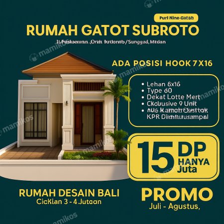 Rumah Sertifikat SHM 2 Kamar Tidur 1 Kamar Mandi Medan Sunggal Medan - Photo 3