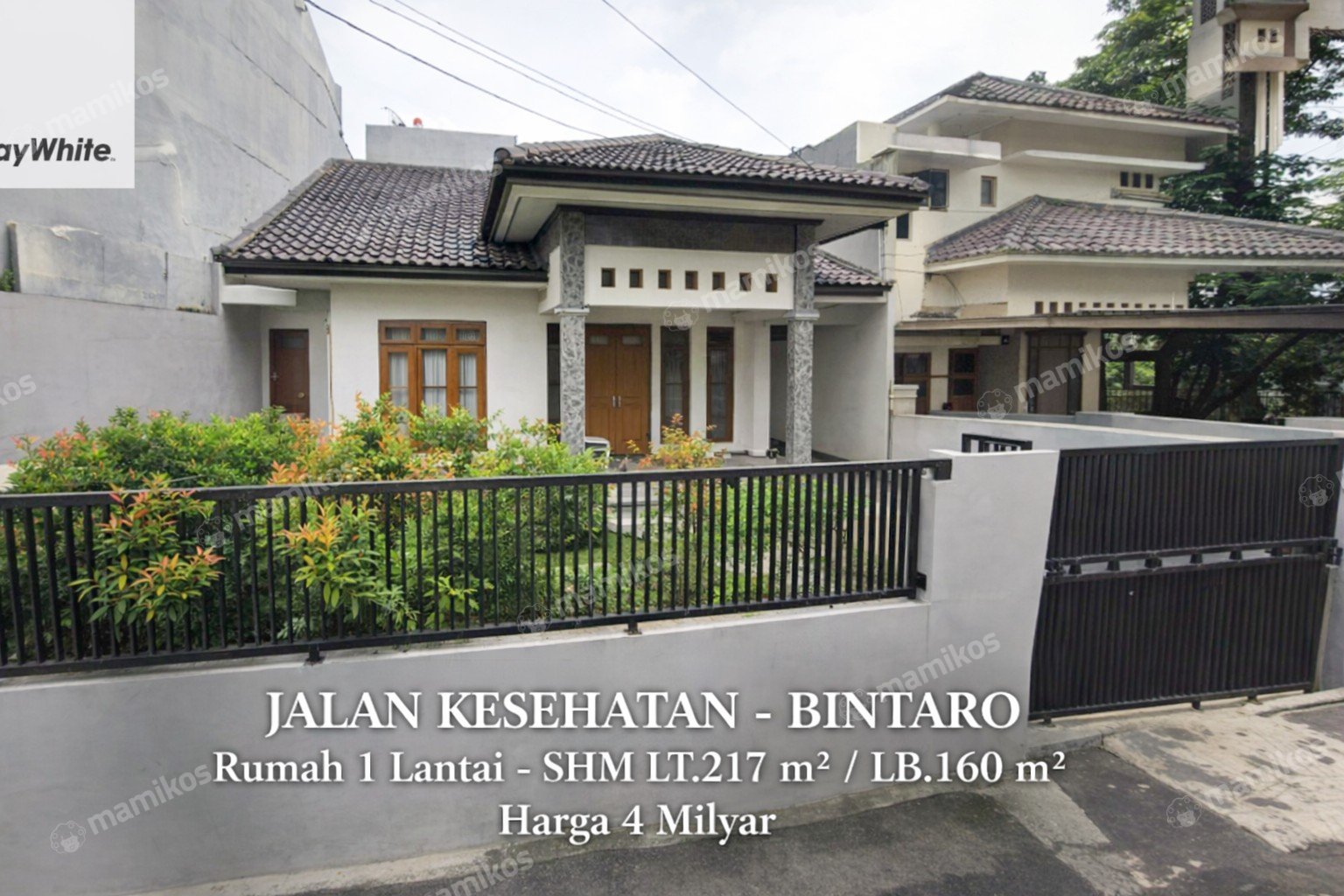Rumah Sertifikat SHM 4 Kamar Tidur 2 Kamar Mandi Bintaro Jakarta Selatan