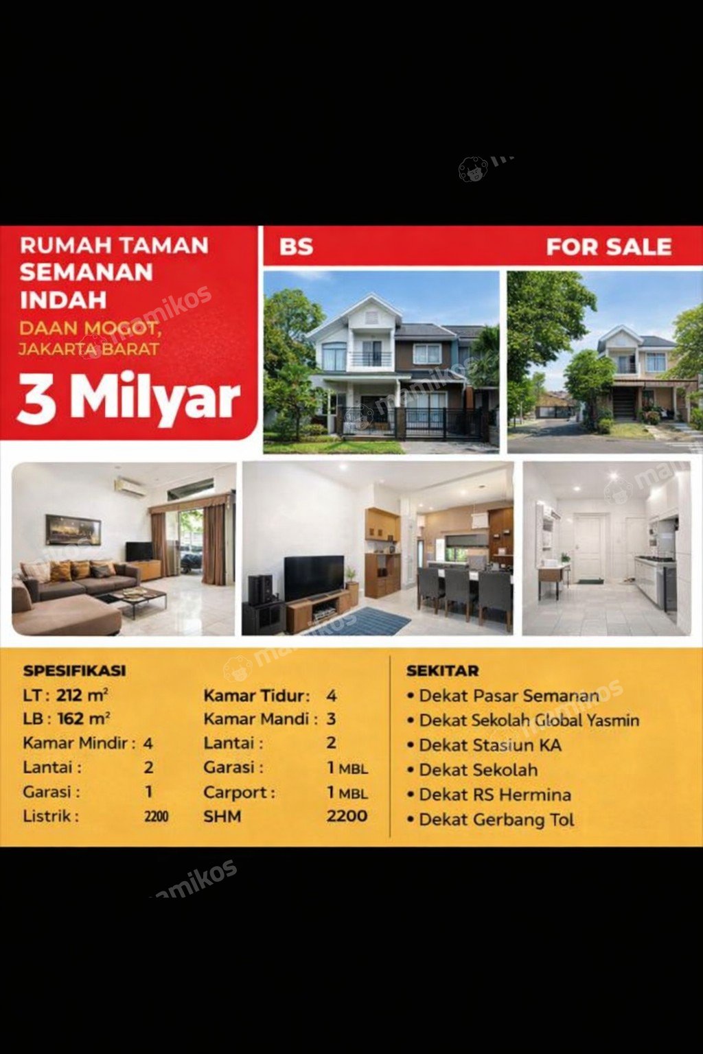 Rumah Sertifikat SHM 5 Kamar Tidur 3 Kamar Mandi Jakarta Garden City Jakarta Timur - Photo 5