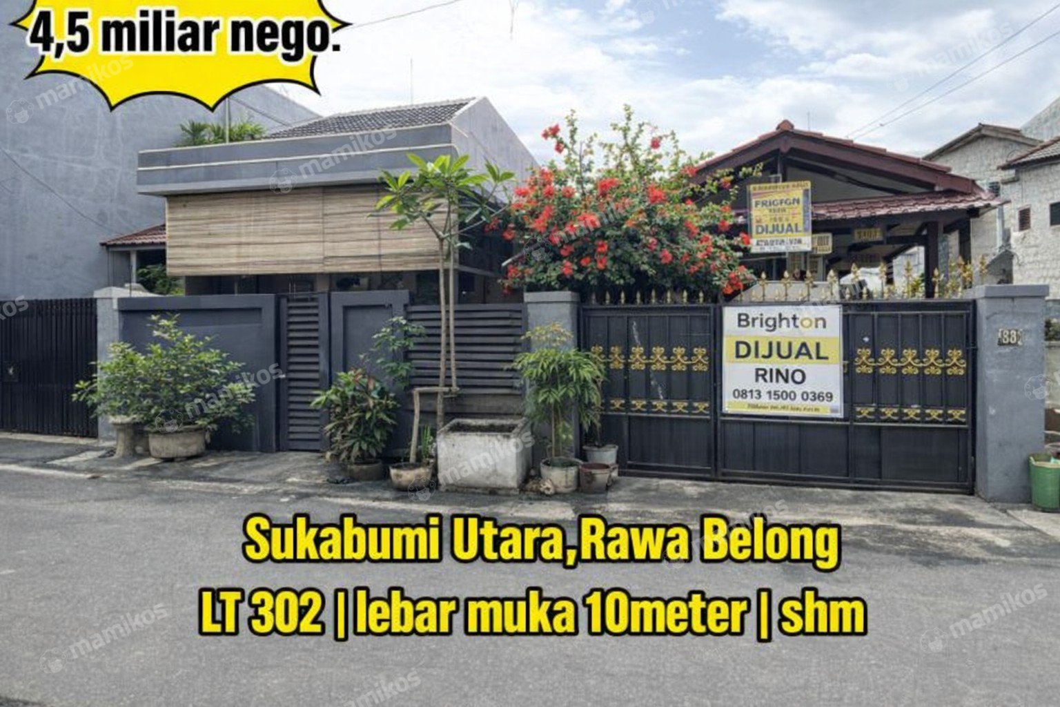 Rumah Sertifikat SHM 4 Kamar Tidur 2 Kamar Mandi Rawa Belong Jakarta Barat