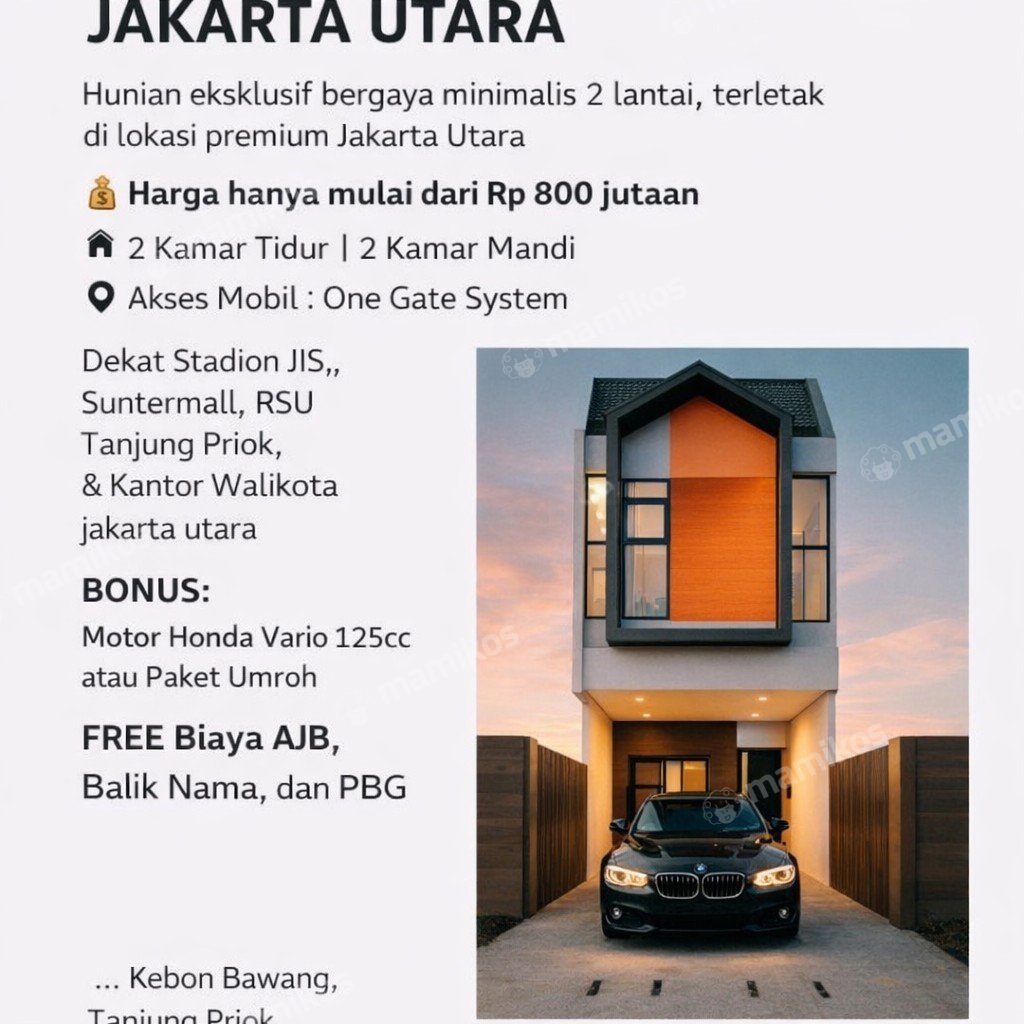 Rumah Sertifikat SHM 2 Kamar Tidur 2 Kamar Mandi Tanjung Priok Jakarta Utara - Photo 2