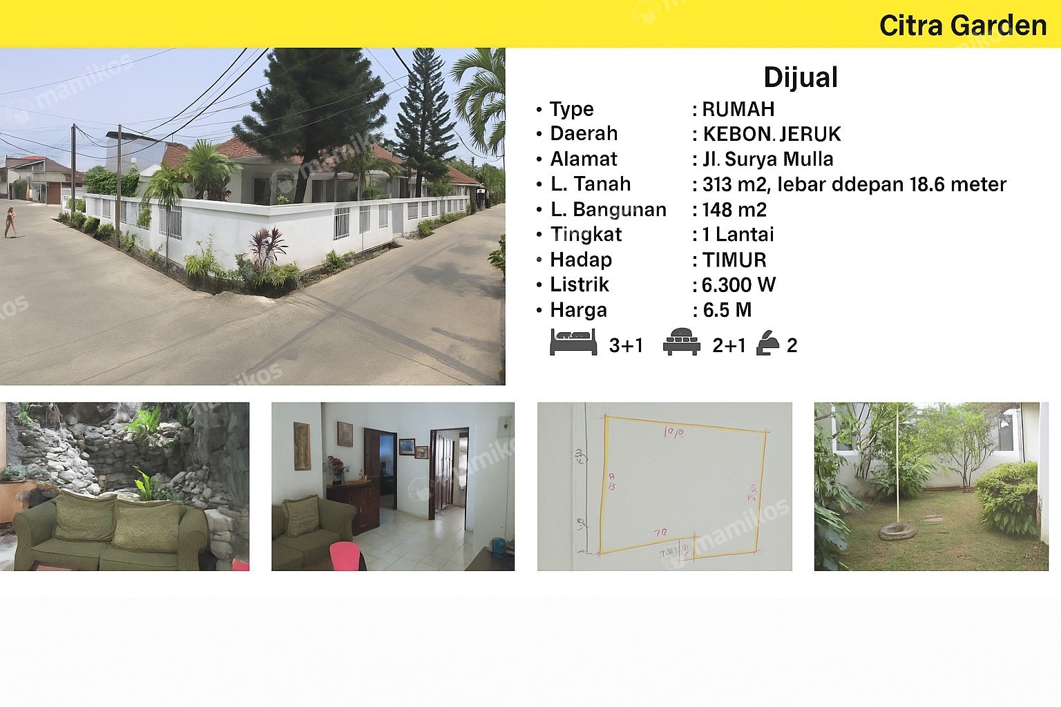 Rumah Sertifikat HGB 3 Kamar Tidur 2 Kamar Mandi Kedoya Utara Jakarta Barat