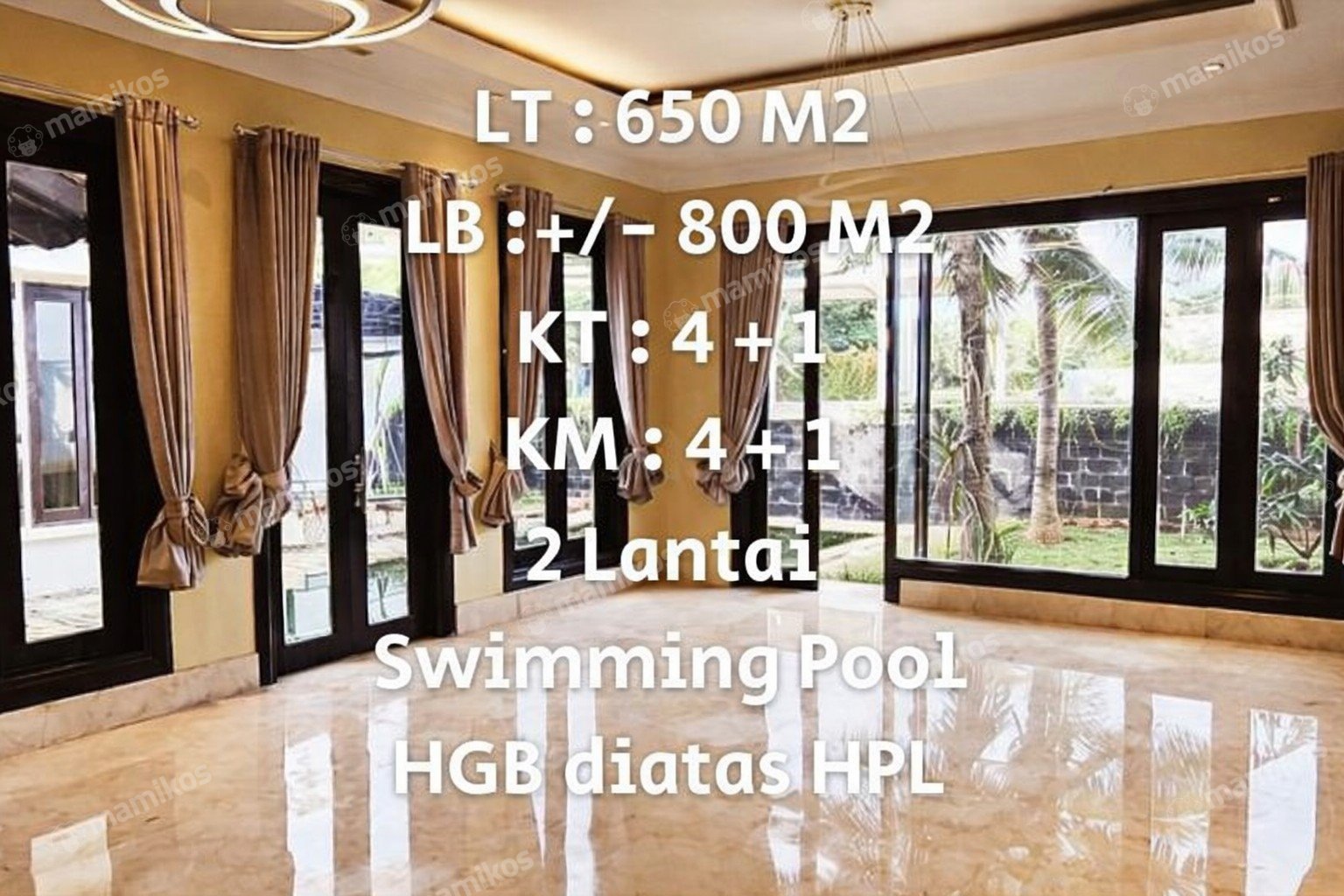 Rumah 4 Kamar Tidur 4 Kamar Mandi 2 Lantai Pantai Mutiara Jakarta Utara