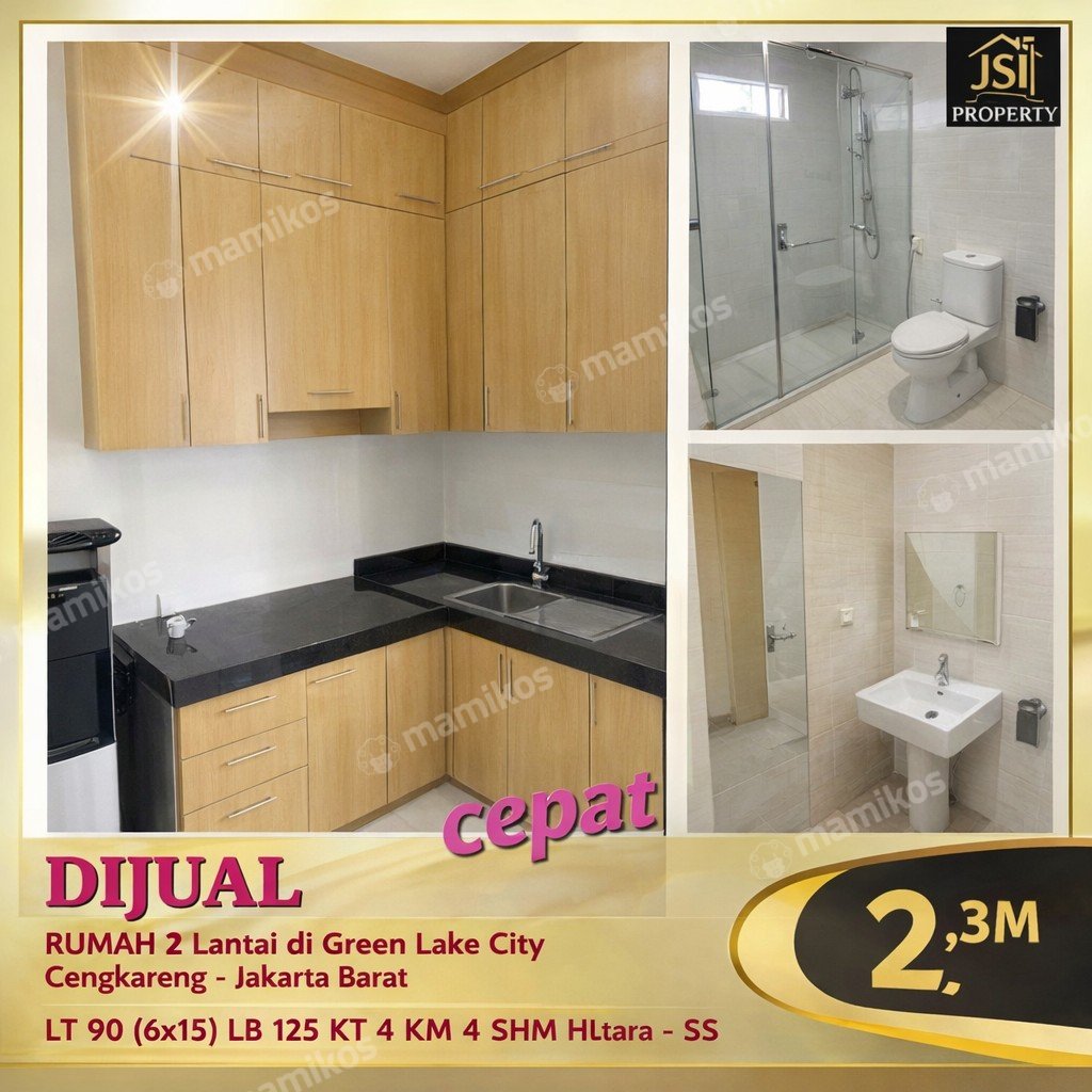 Rumah Sertifikat SHM 3 Kamar Tidur 3 Kamar Mandi Green Lake City Jakarta Barat - Photo 3
