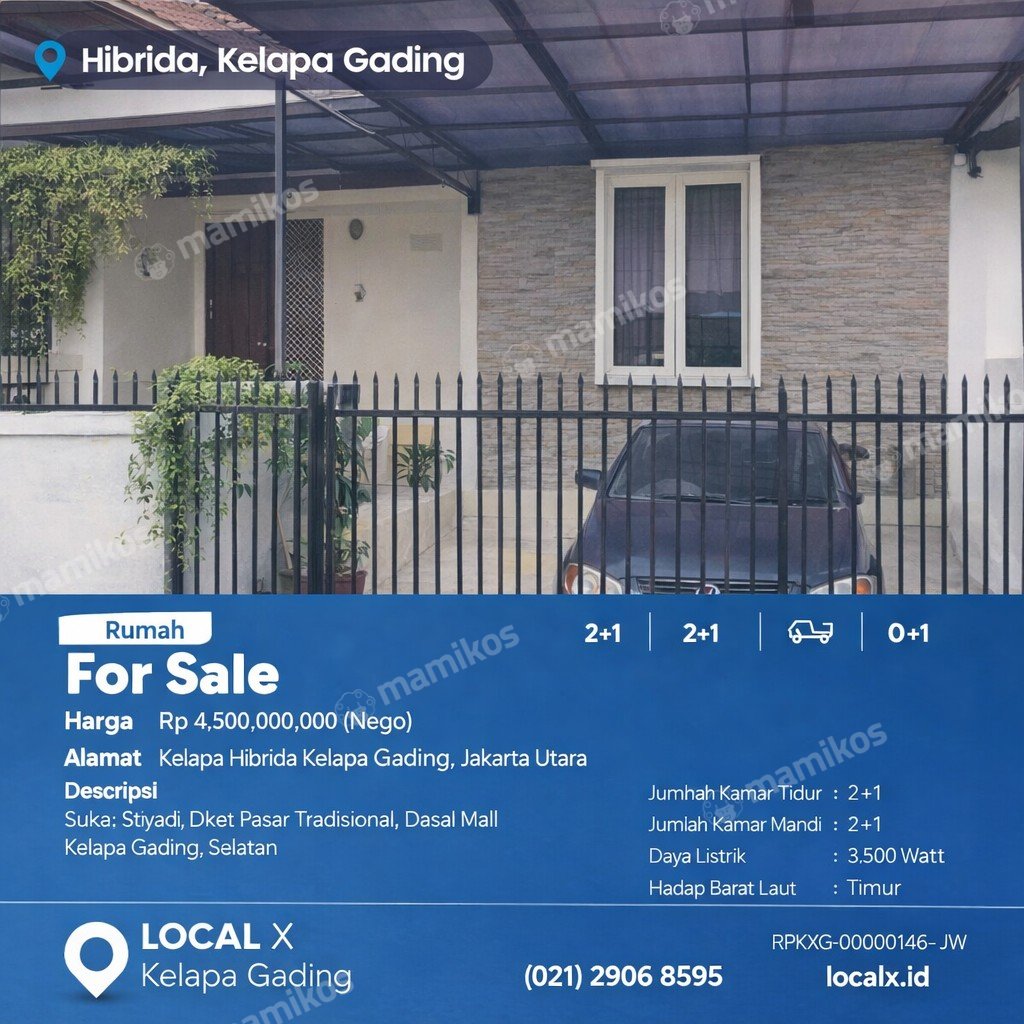 Rumah Sertifikat SHM 2 Kamar Tidur 2 Kamar Mandi Kelapa Gading Jakarta Utara - Photo 2