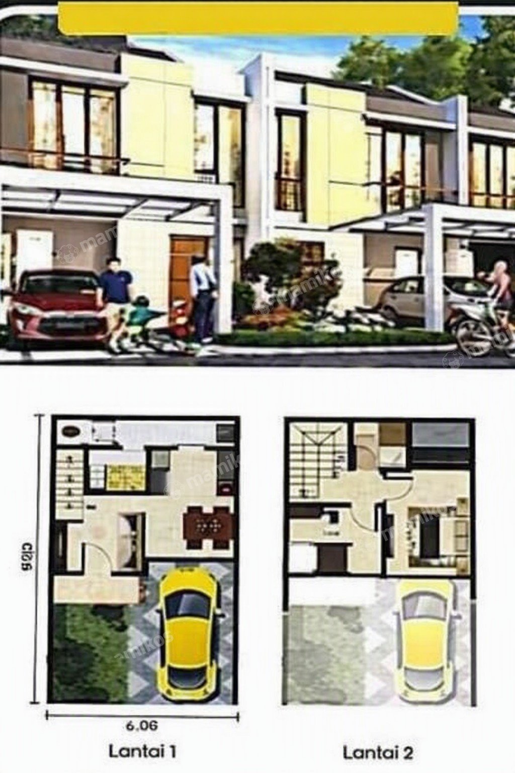 Rumah 2 Kamar Tidur 2 Kamar Mandi 2 Lantai Pantai Indah Kapuk Jakarta Utara - Photo 3