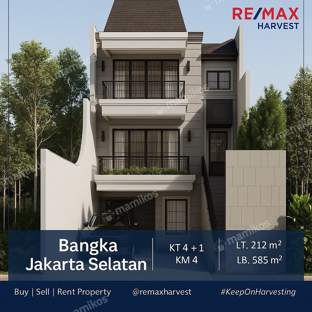 Rumah 4 Kamar Tidur 4 Kamar Mandi 3 Lantai Bangka Jakarta Selatan - Photo 2