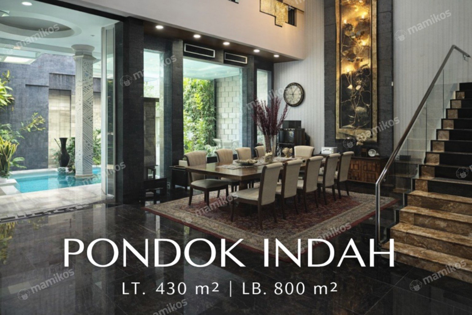 Rumah Sertifikat SHM 4 Kamar Tidur 4 Kamar Mandi Pondok Indah Jakarta Selatan