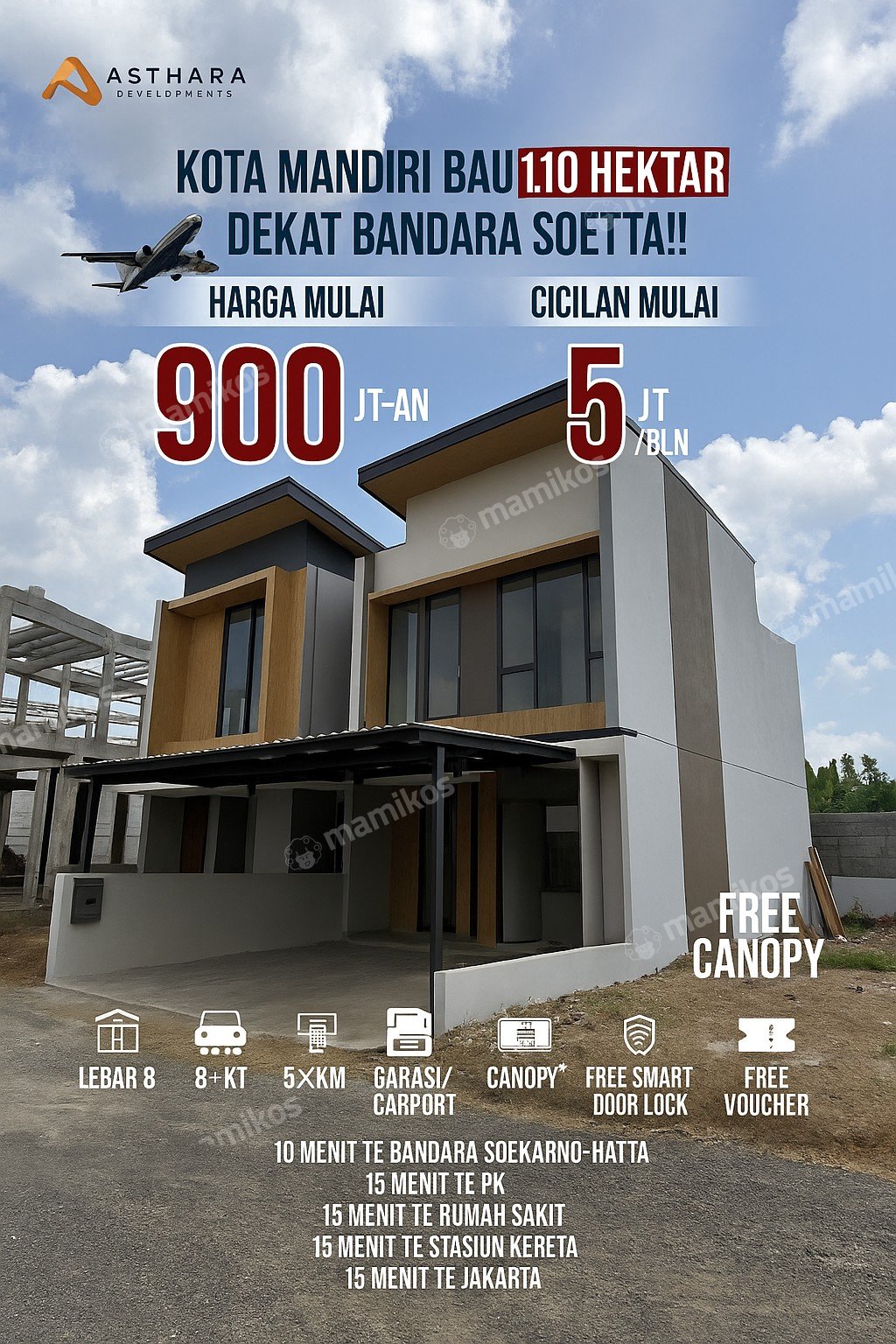 Rumah Sertifikat SHM 3 Kamar Tidur 2 Kamar Mandi Bandara Jakarta Barat - Photo 2
