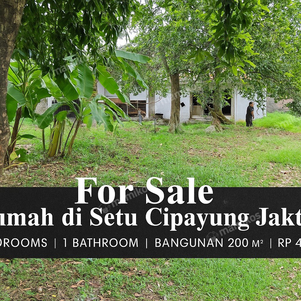 Rumah Sertifikat SHM 2 Kamar Tidur 2 Kamar Mandi Cipayung Jakarta Timur