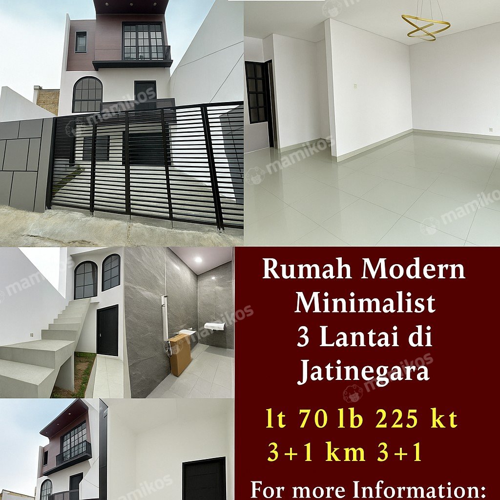 Rumah Sertifikat SHM 3 Kamar Tidur 3 Kamar Mandi Jatinegara Jakarta Timur