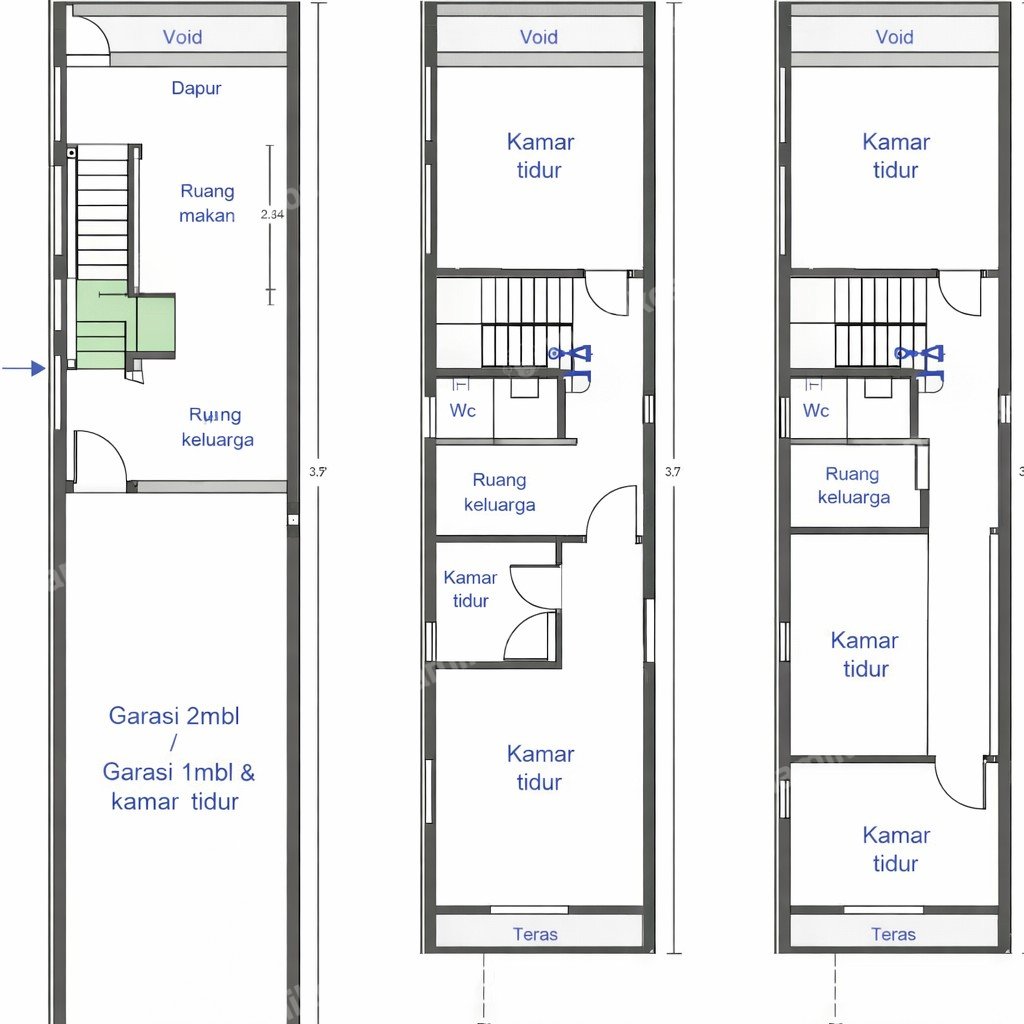 Rumah 5 Kamar Tidur 4 Kamar Mandi 3 Lantai Tanjung Duren Utara Jakarta Barat - Photo 3