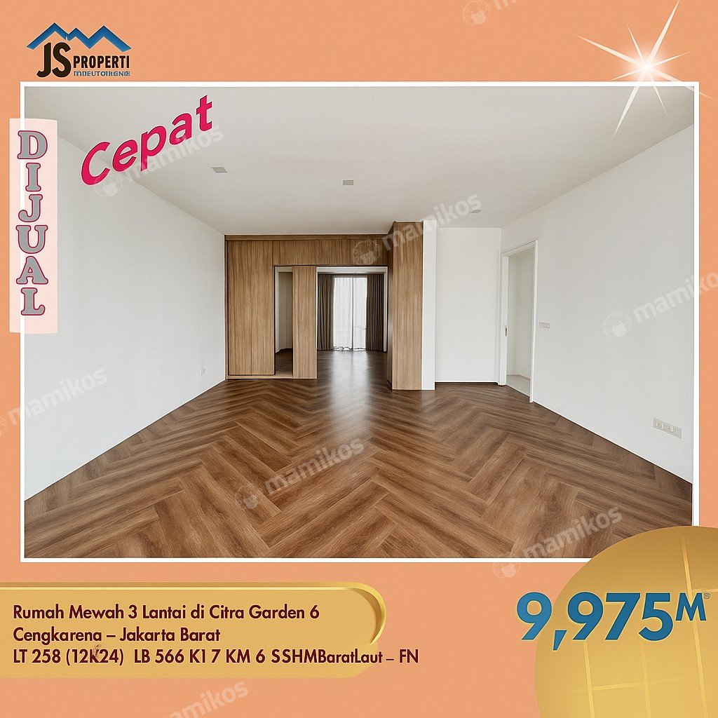 Rumah Sertifikat SHM 5 Kamar Tidur 5 Kamar Mandi Cengkareng Jakarta Barat - Photo 3