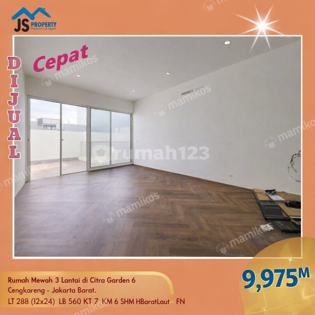 Rumah Sertifikat SHM 5 Kamar Tidur 5 Kamar Mandi Cengkareng Jakarta Barat - Photo 5