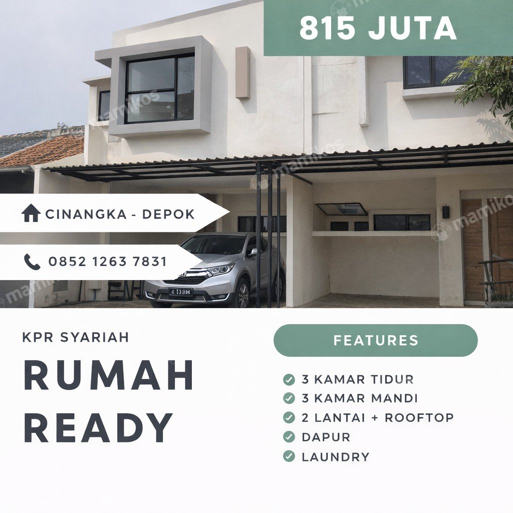 Rumah Baru Sertifikat SHM 3 Kamar Tidur Cinere Jakarta Selatan - Photo 4