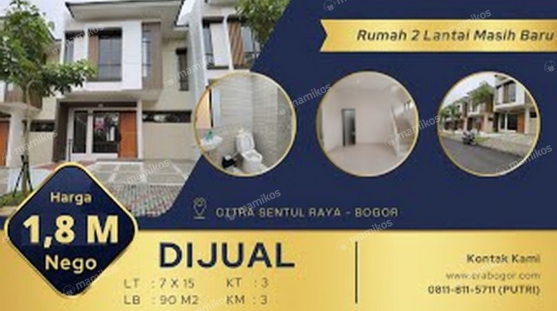 Rumah Sertifikat SHM 3 Kamar Tidur 3 Kamar Mandi Sentul Bogor - Photo 2
