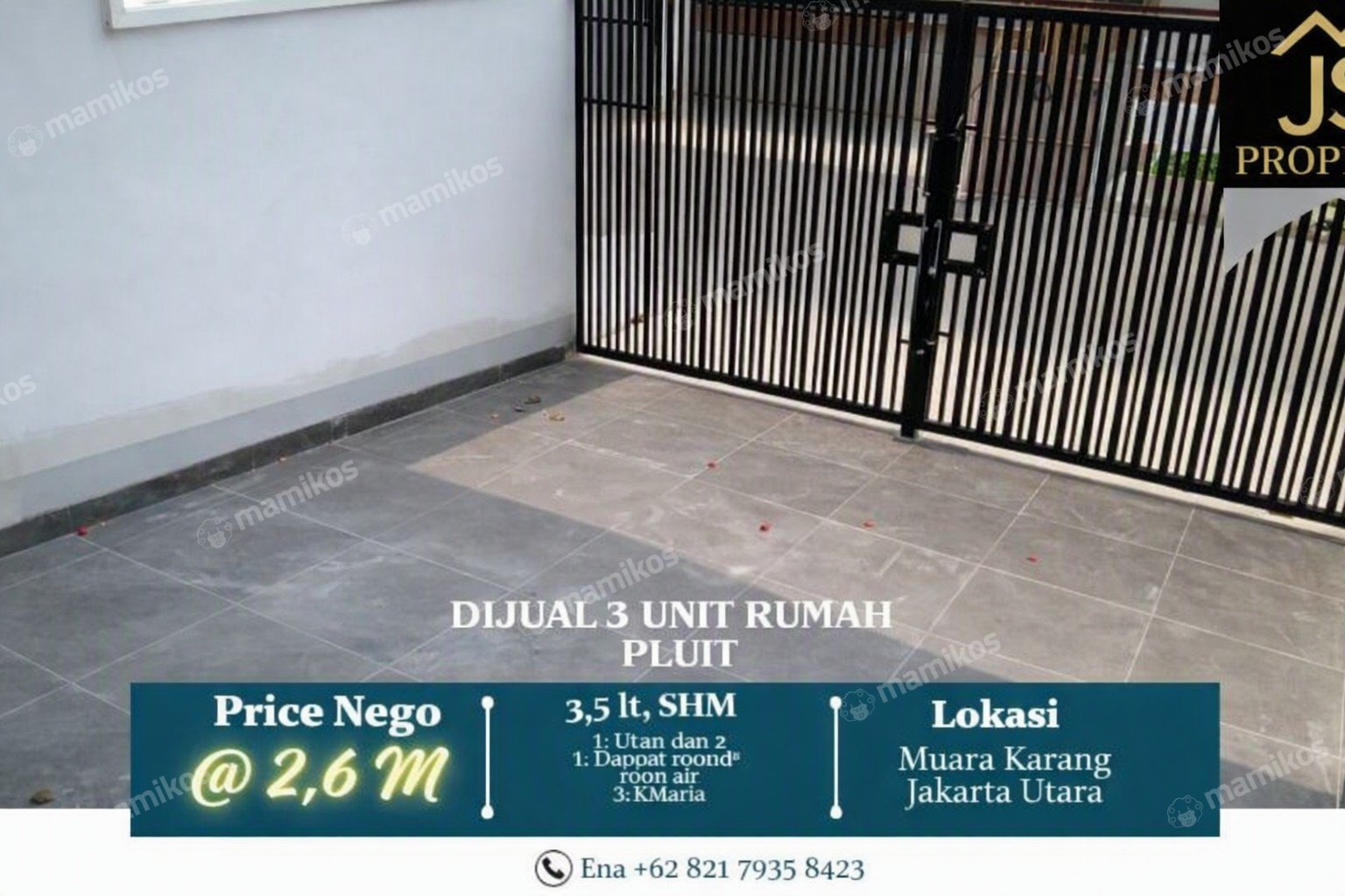 Rumah Sertifikat SHM 3 Kamar Tidur 4 Kamar Mandi Penjaringan Jakarta Utara - Photo 3