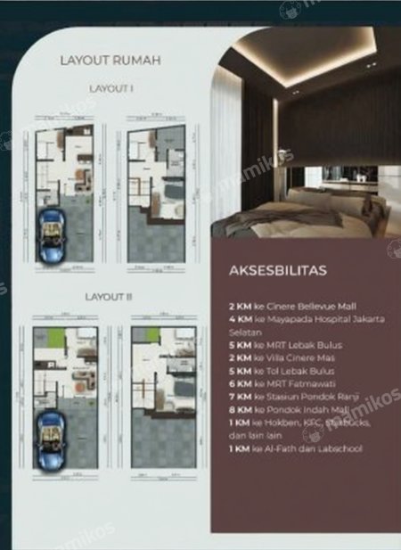 Rumah 3KT 2KM Cirendeu Jakarta Selatan - Photo 2