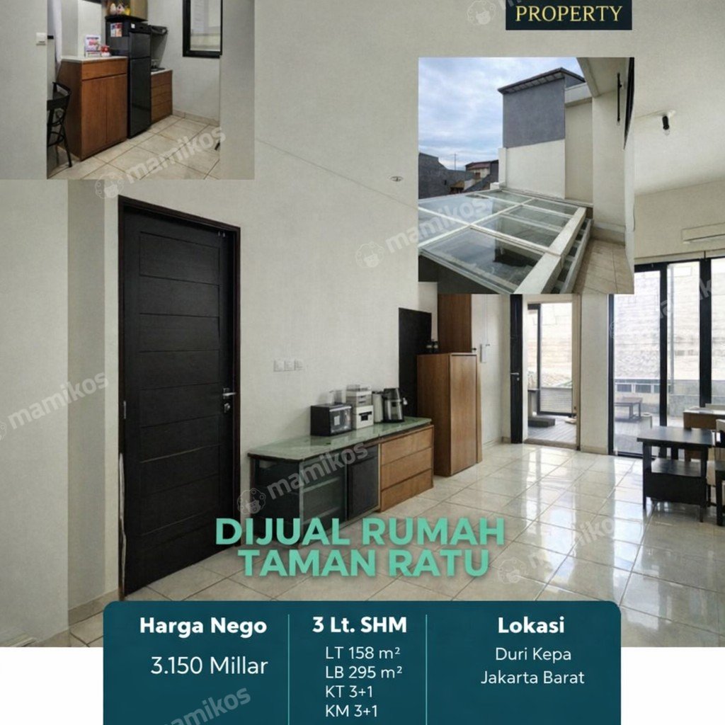 Rumah Sertifikat SHM 5 Kamar Tidur 3 Kamar Mandi Kebon Jeruk Jakarta Barat - Photo 3