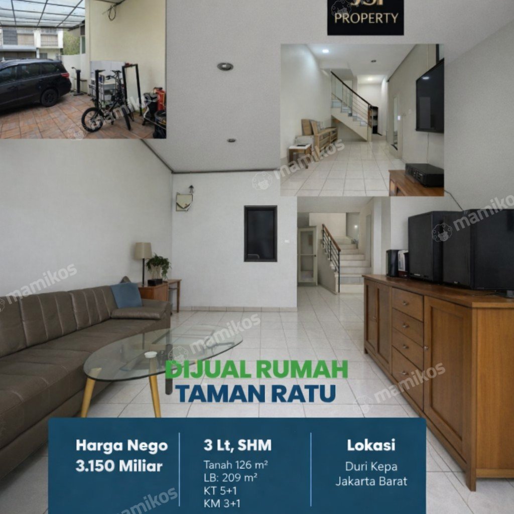 Rumah Sertifikat SHM 5 Kamar Tidur 3 Kamar Mandi Kebon Jeruk Jakarta Barat - Photo 4