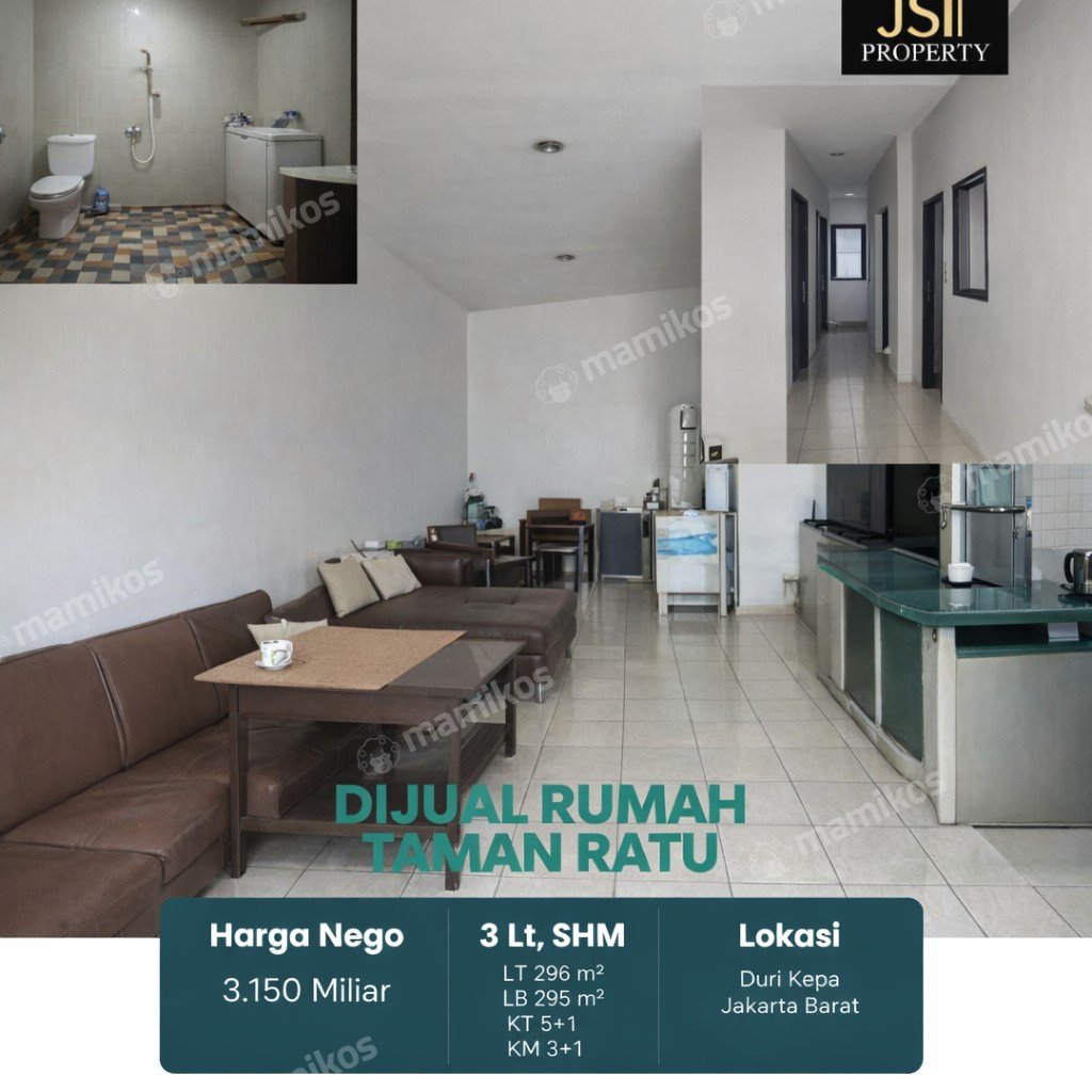 Rumah Sertifikat SHM 5 Kamar Tidur 3 Kamar Mandi Kebon Jeruk Jakarta Barat - Photo 5
