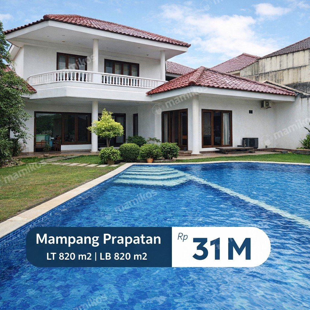 Rumah Sertifikat SHM 6 Kamar Tidur 6 Kamar Mandi Mampang Prapatan Jakarta Selatan - Photo 2