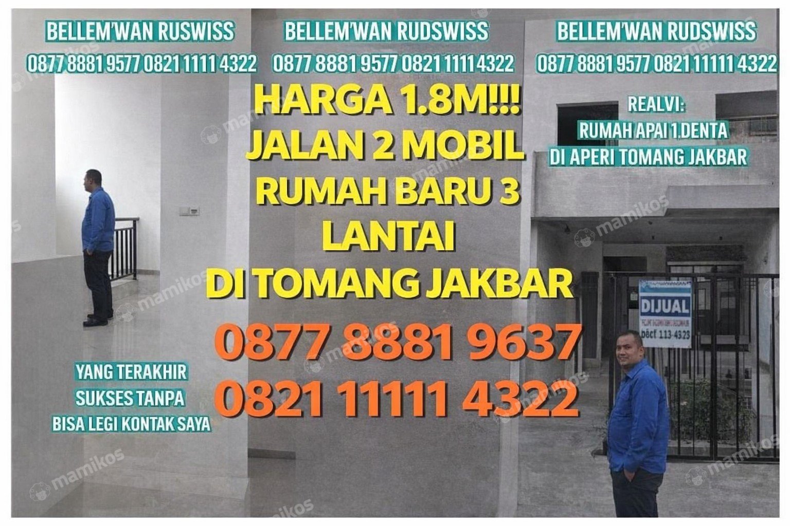 Rumah Baru Sertifikat SHM 3 Kamar Tidur Tomang Jakarta Barat - Photo 2