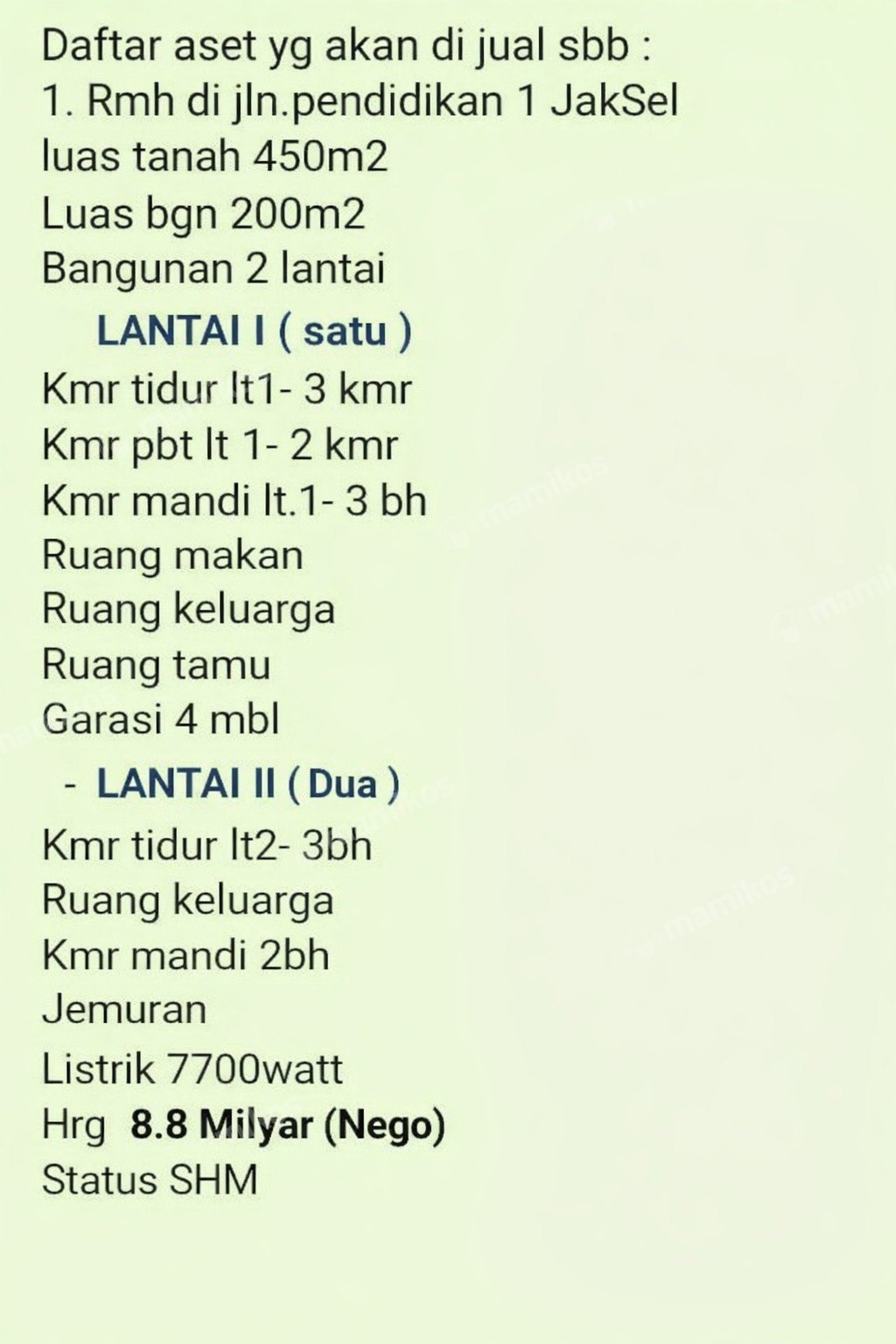 Rumah Sertifikat SHM 4 Kamar Tidur 4 Kamar Mandi Bintaro Jakarta Selatan - Photo 2