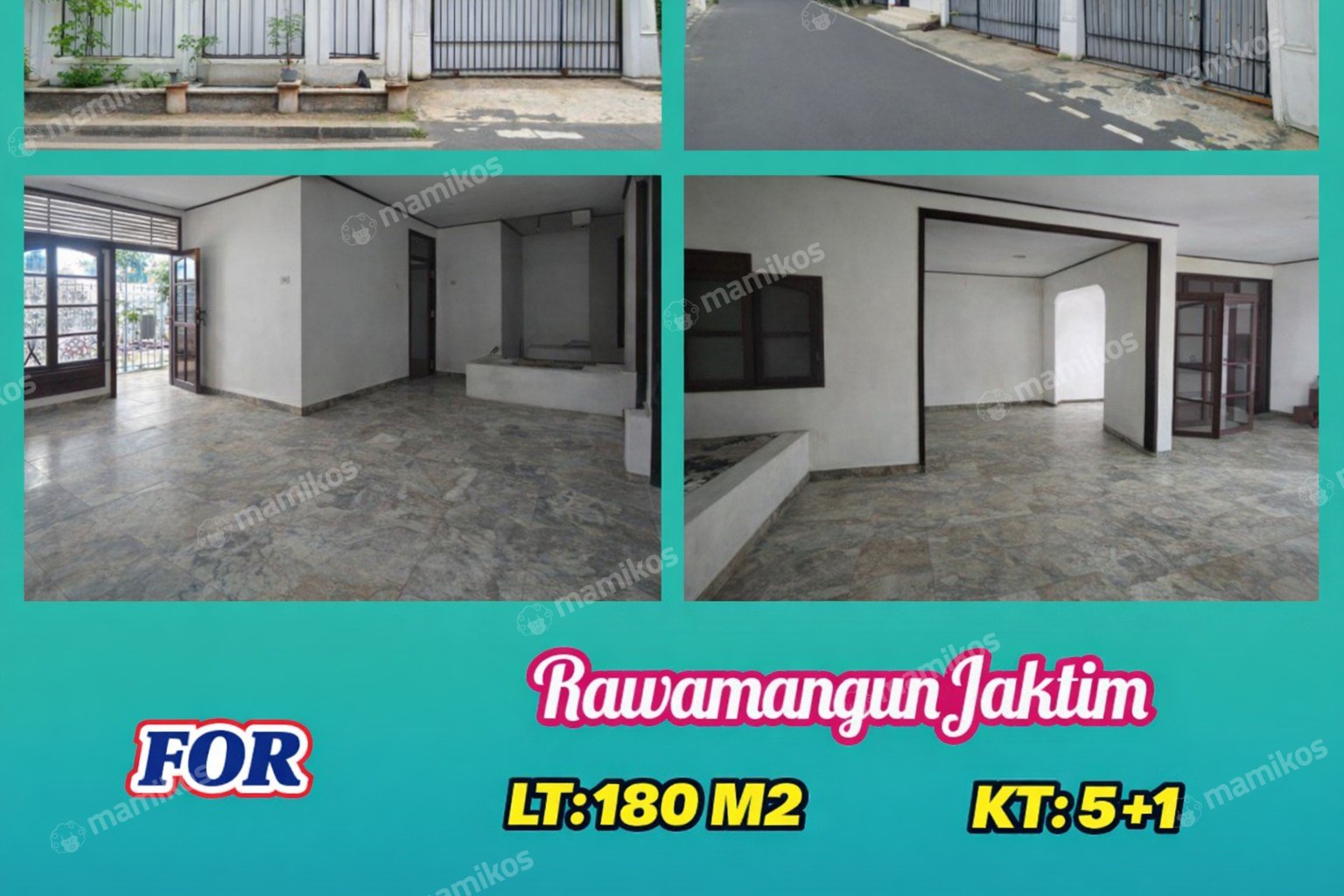 Rumah Sertifikat SHM 5 Kamar Tidur 3 Kamar Mandi Pulo Gadung Jakarta Timur
