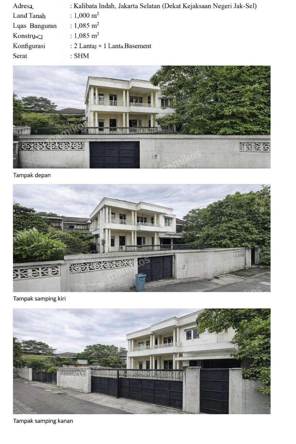 Rumah Sertifikat SHM 4 Kamar Tidur 4 Kamar Mandi Jagakarsa Jakarta Selatan - Photo 2