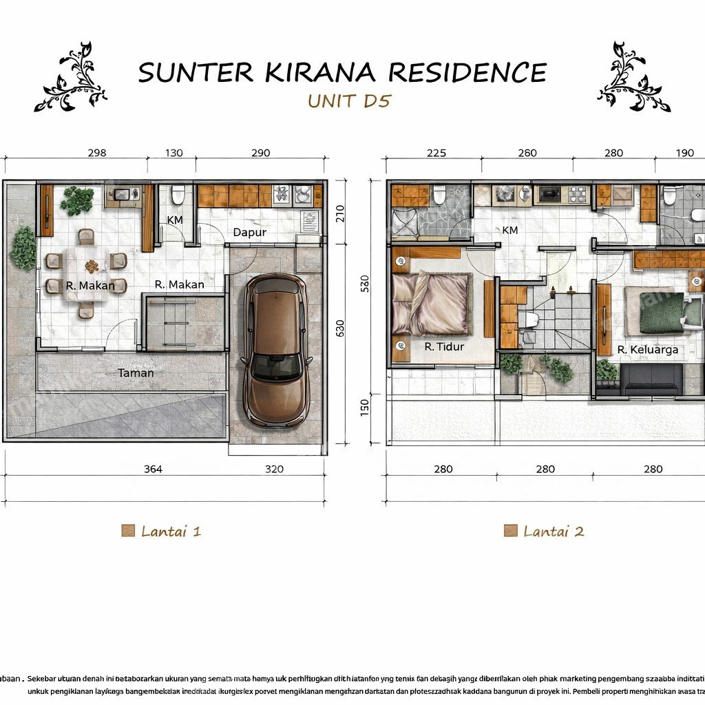 Rumah Sertifikat SHM 2 Kamar Tidur 2 Kamar Mandi Sunter Jakarta Utara - Photo 2
