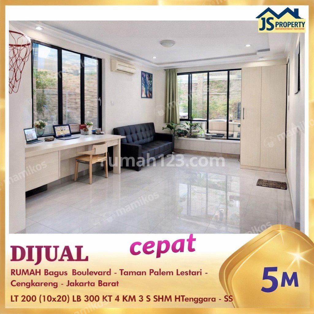 Rumah Sertifikat SHM 3 Kamar Tidur 2 Kamar Mandi Cengkareng Jakarta Barat - Photo 2