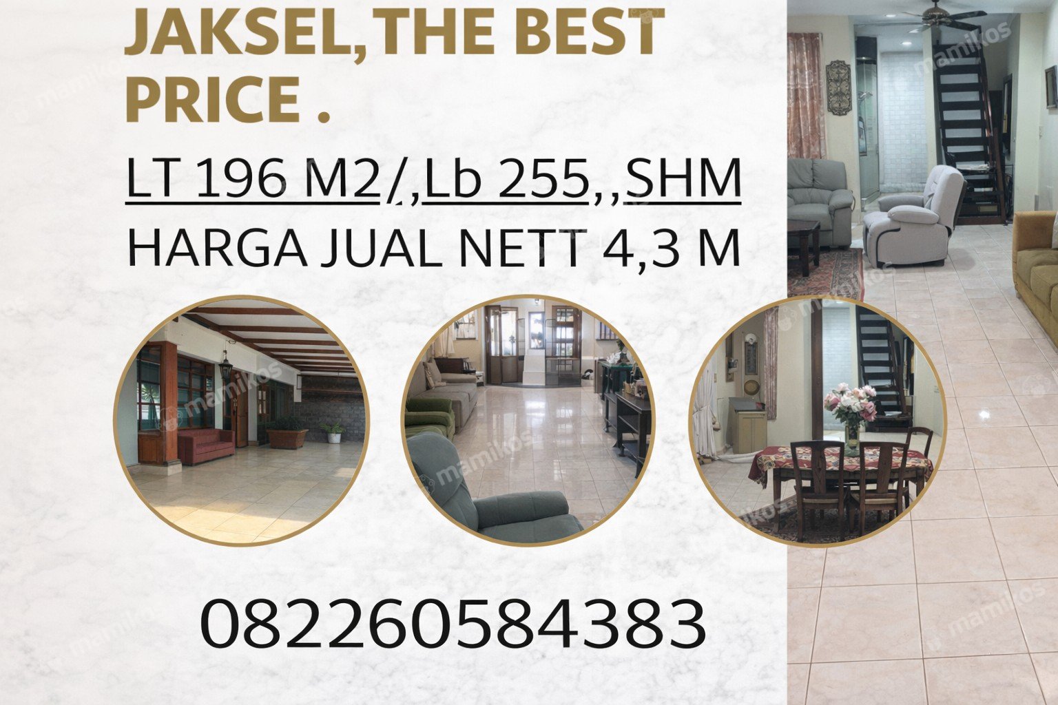 Rumah Sertifikat SHM 7 Kamar Tidur 4 Kamar Mandi Kebayoran Baru Jakarta Selatan
